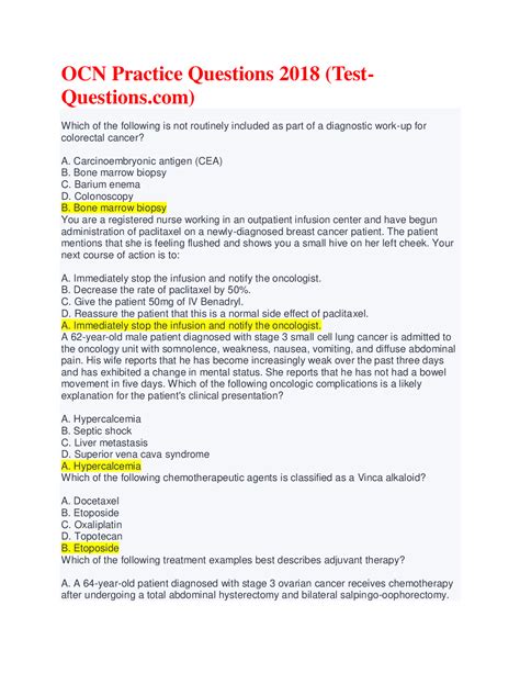 how hard is the ocn test|ocn exam questions.